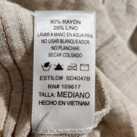 Shinestar Women Size M Linen Blend Button Front Belted Sleeveless Romper Casual - Picture 15 of 15